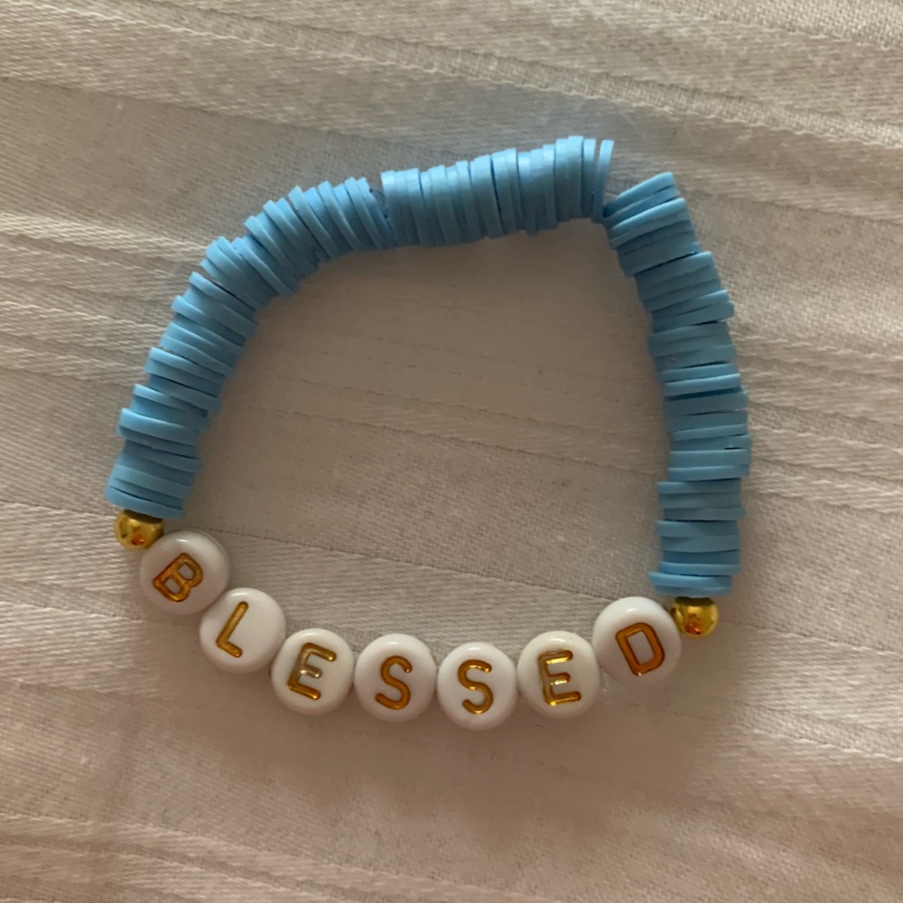This bracelet is called Be blessed and it was homemade!